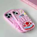 Boogzel Apparel Pink 3D Clown IPhone Case, view 3