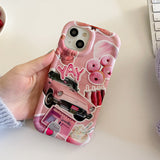 Boogzel Apparel Pink Aesthetic iPhone Case, view 3