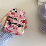 Boogzel Apparel Pink Aesthetic iPhone Case, view 4