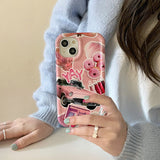 Boogzel Apparel Pink Aesthetic iPhone Case, view 5