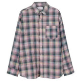 Boogzel Apparel Pink and Green Plaid Button-Up Shirt, view 2