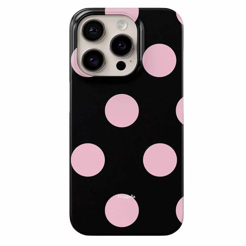Boogzel Apparel Pink & Black Polka Dot iPhone Case