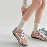 Boogzel Apparel Pink Bow Embroidery Sneakers, view 6