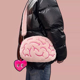 Boogzel Apparel Pink Brain Shoulder Bag, view 6