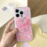 Boogzel Apparel Pink Butterfly Phone Holder, view 2