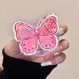 Boogzel Apparel Pink Butterfly Phone Holder, view 3