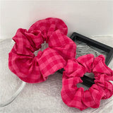 Boogzel Apparel Pink Checkered Scrunchie, view 2
