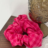 Boogzel Apparel Pink Checkered Scrunchie, view 3