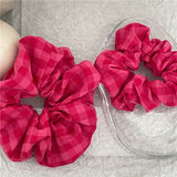 Boogzel Apparel Pink Checkered Scrunchie, view 4