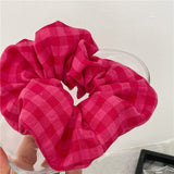 Boogzel Apparel Pink Checkered Scrunchie, view 5