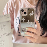 Boogzel Apparel Pink Cross Mirror IPhone Case, view 3