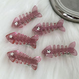 Boogzel Apparel Pink Fish Bone Claw Clip, view 2