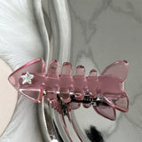 Boogzel Apparel Pink Fish Bone Claw Clip, view 3