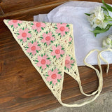 Boogzel Apparel Pink Flower Crochet Bandana, view 3
