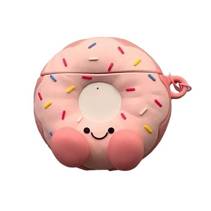 Boogzel Apparel Pink Frosted Donut AirPods Case