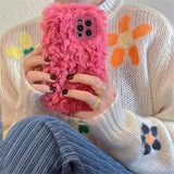 Boogzel Apparel Pink Fuzzy iPhone Case, view 2
