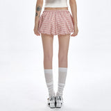 Boogzel Apparel Pink Gingham Ballon Shorts, view 4