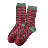 Boogzel Apparel Pink & Green Patterned Socks, view 5