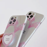 Boogzel Apparel Pink Heart iPhone Case, view 3