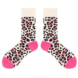 Boogzel Apparel Pink Leopard Pattern Socks, view 3