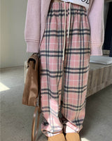 Boogzel Apparel Pink Plaid Wide Leg Pants, view 2