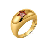 Boogzel Apparel Pink Star Chunky Ring, view 2