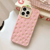 Boogzel Apparel Pink Strawberry 3D iPhone Case, view 5