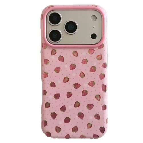 Boogzel Apparel Pink Strawberry iPhone Case