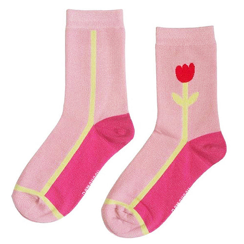 Boogzel Apparel Pink Tulip Socks