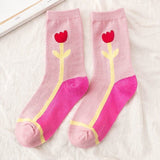 Boogzel Apparel Pink Tulip Socks, view 2