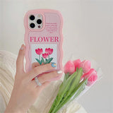 Boogzel Apparel Pink Tulips iPhone Case, view 3