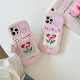 Boogzel Apparel Pink Tulips iPhone Case, view 4