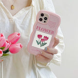 Boogzel Apparel Pink Tulips iPhone Case, view 6