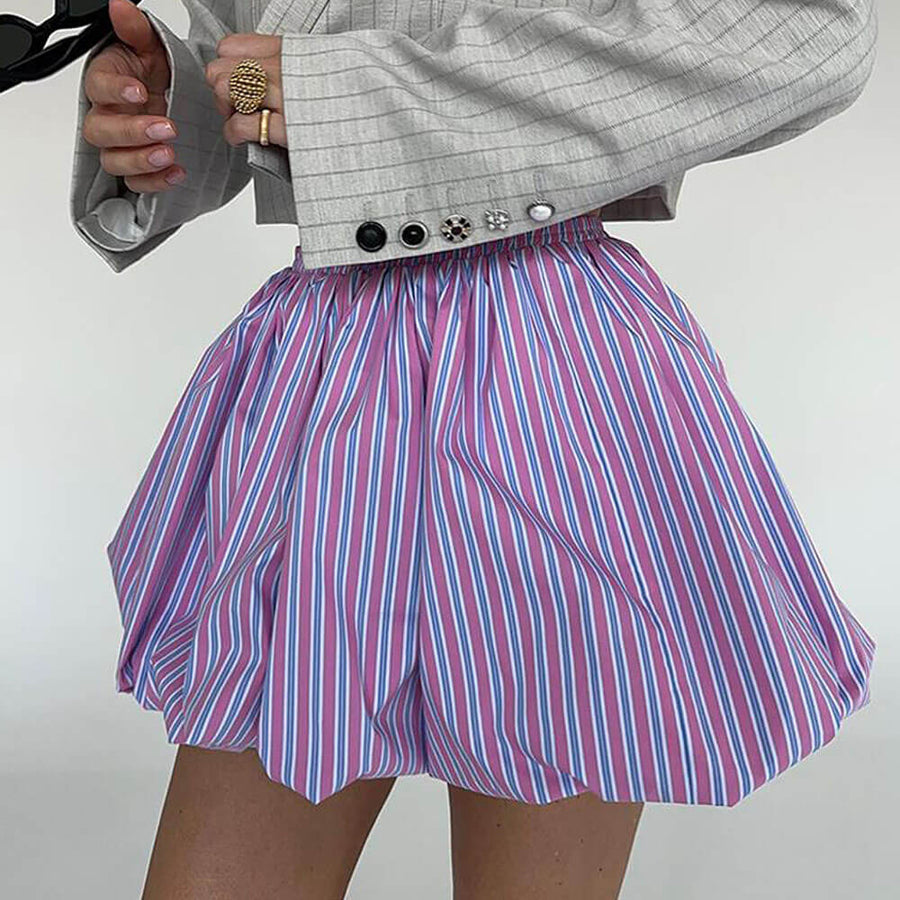 Boogzel Apparel Pinstripe Balloon Skirt