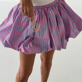 Boogzel Apparel Pinstripe Balloon Skirt, view 5