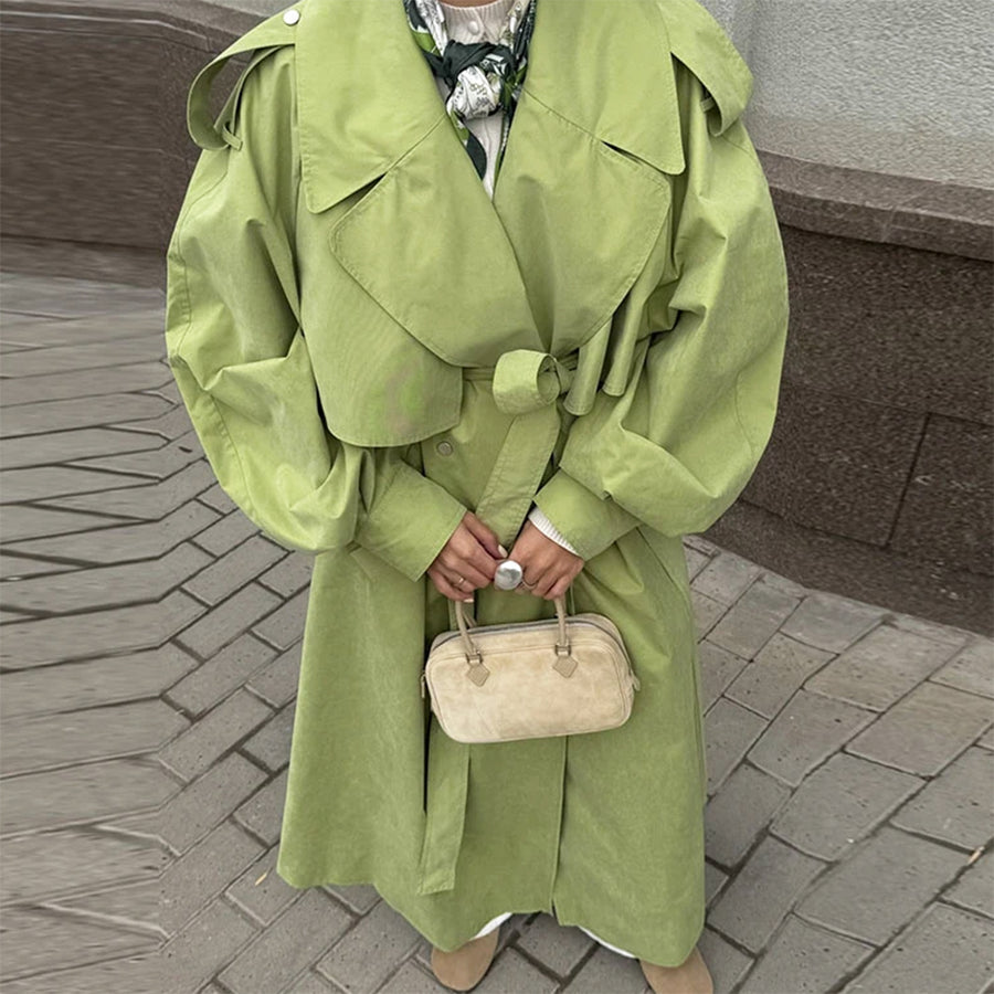 Boogzel Apparel Pistachio Ice Cream Trench Coat