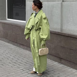 Boogzel Apparel Pistachio Ice Cream Trench Coat, view 2