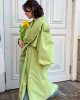 Boogzel Apparel Pistachio Ice Cream Trench Coat, view 6