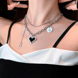 Boogzel Apparel Pixel Heart Necklace, view 2