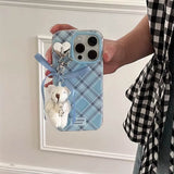 Boogzel Apparel Plaid Bear Charm iPhone Case, view 3