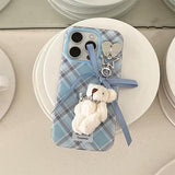 Boogzel Apparel Plaid Bear Charm iPhone Case, view 5