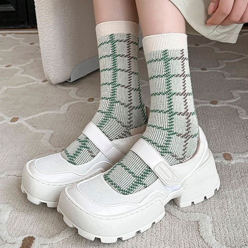 Boogzel Apparel Plaid Crew Socks