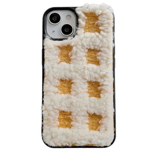 Boogzel Apparel Plaid Fuzzy iPhone Case