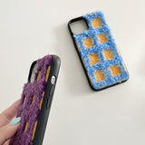 Boogzel Apparel Plaid Fuzzy iPhone Case, view 2