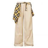 Boogzel Apparel Plaid Shirt-Tied Baggy Trousers, view 2