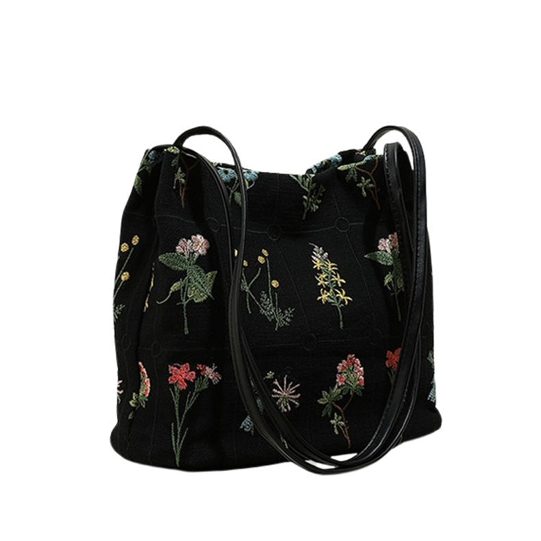 Boogzel Apparel Plant Mom Aesthetic Flower Embroidery Bag
