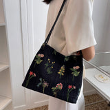 Boogzel Apparel Plant Mom Aesthetic Flower Embroidery Bag, view 3