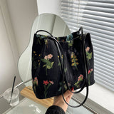 Boogzel Apparel Plant Mom Aesthetic Flower Embroidery Bag, view 4