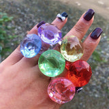 Boogzel Apparel Plastic Diamond Indie Ring, view 3