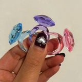 Boogzel Apparel Plastic Diamond Indie Ring, view 4